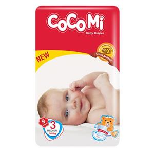 پوشک متوسط کوکومی سایز 3 بسته 9 عددی  Coco Me Baby Diaper 5 To 9 Kg Pack Of 9