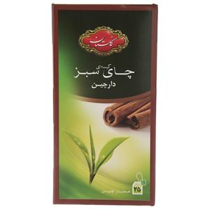 چای سبز کیسه ای با طعم دارچین نادری بسته 25 عددی