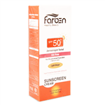 کرم ضد آفتابspf50بژ روشن مناسب پوست چرب فاربن 