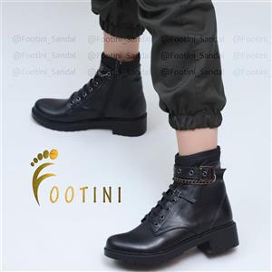 بوت مشکی بند دار