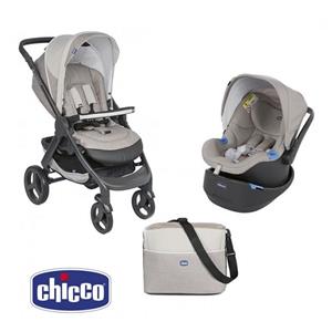 ست کالسکه، کریر و ساک لوازم کرم چیکو مدل Chicco Style Go Up