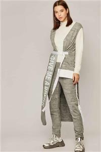 جلیقه طرح دار طوسی زنانه 1572968587 Y-London