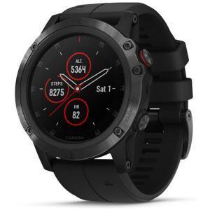 ساعت ورزشی ورزش های گوناگون GARMIN مشکی. مدل Fenix 5X Plus Black with Black Band 