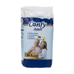 پوشک بزرگسال کانفی مدل Medium بسته 8 عددی Confy Adult Protective Diaper 8pcs 