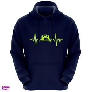 هودی زنانه طرح دوربین و ضربان کد A43 رنگ سرمه ای