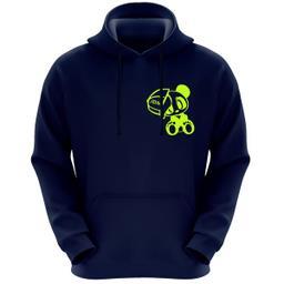 هودی زنانه طرح پاندا کلاهدار کد A19 رنگ سرمه ای