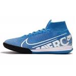 کفش فوتسال نایک مرکوریال سوپر فلای ساقدار طرح اصلی آبی سفید Nike Mercurial Superfly VII Elite IC Blue Hero White Obsidia