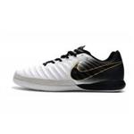 کفش فوتسال نایک تمپو طرح اصلی سفید مشکی Nike TiempoX Finale IC White Black Gold