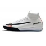 کفش فوتسال نایک مرکوریال طرح اصلی سفید مشکی Nike Mercurial SuperflyX VI Elite IC White Black Pure Platinum