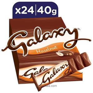 شکلات گلکسی GALAXY شیری فندقی 40 گرمی بسته 24 عددی