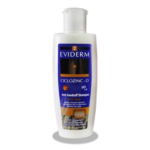 شامپو سیکلوزینک دی اویدرم ضد شوره مناسب موهای خشک 250 میلی گرم Eviderm Ciclozinc D Anti Dandruff Shampoo 