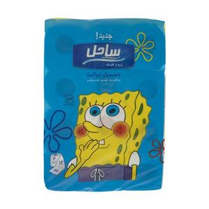 دستمال توالت ساحل مدل Spong Bob بسته 12 عددی Sahel Toileat Tissue Pack of 