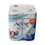 دستمال توالت اکتیو مدل 3ply بسته 8 عددی  Active 3ply Toilet Paper pack of 8