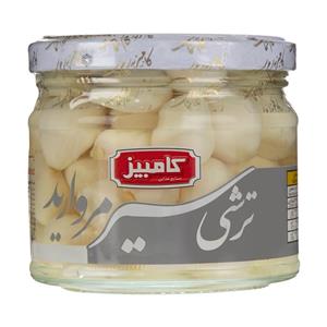 ترشی سیر مروارید کامبیز وزن 350 گرم Kambiz White Garlic Pickle gr 