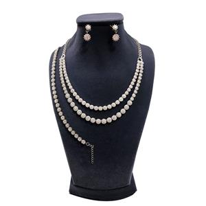 نیم ست نقره زنانه مدل فلاور -