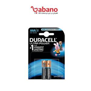 باتری نیم قلمی دوراسل مدل Ultra Power Duralock With Power Check بسته 2 عددی Duracell Ultra Power Duralock With Power Check AAA Battery Pack Of 2