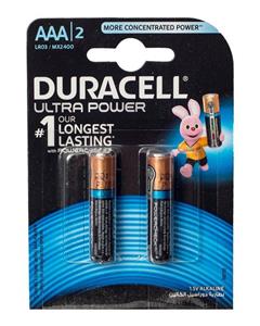باتری نیم قلمی دوراسل مدل Ultra Power Duralock With Check بسته 2 عددی Duracell AAA Battery Pack Of 