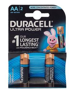 باتری قلمی دوراسل مدل Ultra Power Duralock With Check بسته 2 عددی Duracell AA Battery Pack Of 