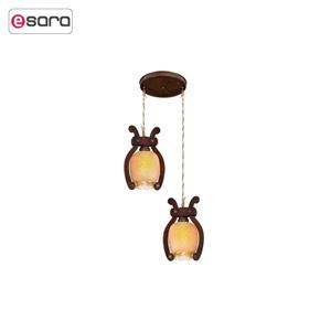 چراغ آویز دارکار مدل رز 2 شعله کد 196 Darkar 192 Two Branches Rose Hanging Lamp