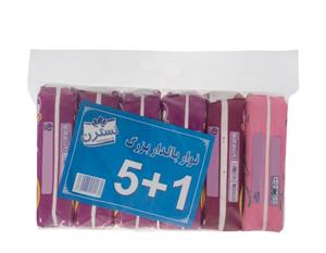 نوار بهداشتی بالدار نسترن مدل Grooved بسته 6 عددی Nastaran Grooved Feminie Pads With Wings 6 pcs