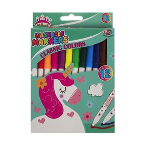 ماژیک رنگ آمیزی 12 رنگ کینگ کد 004