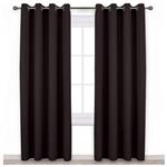 NICETOWN Bedroom Blackout Curtains and Drapes - Energy Smart Thermal Insulated Solid Grommet Blackout Draperies for Living Room (2 Panels, 52 inches x 84 inches, Toffee Brown)