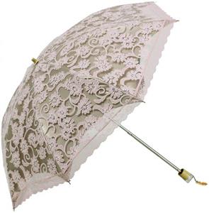 MiiHome Ladies Umbrella Lace Parasol Folding Sun Shade Anti-uv (yellow) 