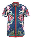 PIZOFF Men's Short Sleeve Luxury Print Button Dress Shirt
