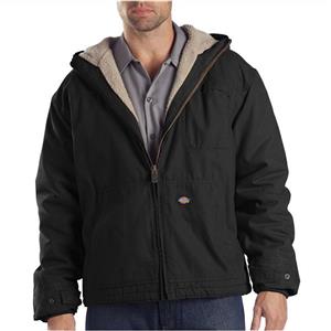 Dickies Men's Sanded Duck Sherpa Lined Hooded Jacket