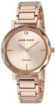 Anne Klein Women's Diamond Dial Bracelet Watch with Faceted Lens