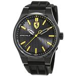 Scuderia Ferrari Men's Quartz Stainless Steel and Silicone Casual Watch, Color:Black (Model: 830354)