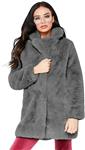 Seaintheson Womens Winter Warm Solid Oversized Long Faux Fur Coat Cardigans Jacket Parka Outerwear with Pockets