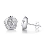 EVERU Flower Stud Earrings Sterling Silver, 5 Styles Options, Rose | Sunflower | Daisy | Lotus | CZ