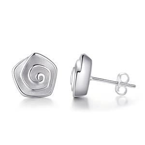 EVERU Flower Stud Earrings Sterling Silver, 5 Styles Options, Rose | Sunflower | Daisy | Lotus | CZ 