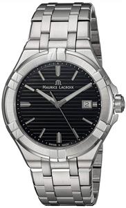 Maurice Lacroix Men's Aikon Quartz Watch with Stainless-Steel Strap, Silver, 23 (Model: AI1008-SS002-331-1)