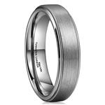 King Will Basic 6mm Tungsten Carbide Wedding Ring Brushed Center Polished Engagement Bands