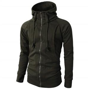 MODOQO Men's Zipper Hoodie Long Sleeve Pullover Jacket Coat for Autumn Winter