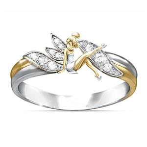 angel3292 Clearance Deals!!Fantasy Fairy Dream Girl Cubic Zirconia Wedding Finger Ring Party Jewelry Gift Silver US 5 