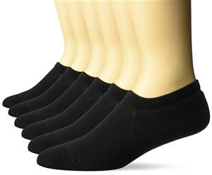 Amazon Essentials Men's 6-Pack Stay in Place Cotton Cushioned Sneaker Liner Socks 