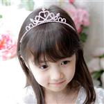 Xixou Cute Princess Hair Band Tiara For Kids Girl Children Rhinestone Headband Silver Belts