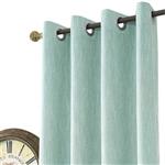 Melodieux Elegant Cotton Window Blackout Curtains Thermal Insulated Grommet Top (1 Panel, 52 by 84 Inch, Blue)