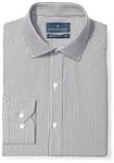 Amazon Brand - BUTTONED DOWN Men's Tailored Fit Stripe Dress Shirt, Supima Cotton Non-Iron