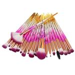 20 Pieces Makeup Brushes Set Kit, Staron Makeup Brush Set Foundation Cosmetics Face Eyebrow Eyeliner Blush Lip Cosmetic Powder Blending Makeup Brushes Tool (Pink❤️)