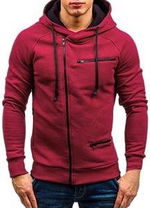 Amiley mens hoodies,Men's Zipper Contrast Color Hoodie Autumn Warm Sweatshirt Casual Hoody Jacket