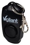 Vigilant 130dB Personal Alarm - Backup Whistle - Button Activated with Hidden Off Button - Bag Purse Key Chain Keyring Clip - Batteries Included - for Men Women Kids Students