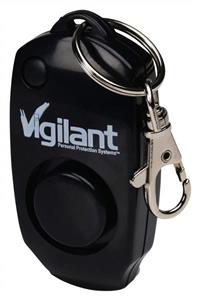 Vigilant 130dB Personal Alarm Backup Whistle Button Activated with Hidden Off Bag Purse Key Chain Keyring Clip Batteries Included for Men Women Kids Students 