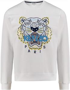 Kenzo Authentic Men's White Tiger Head Cotton Sweatshirt 