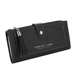 Wallet On Sale,Women Lady Retro Letters Long Wallet Coin Purse Card Holders Handbag Clutch Bag Card Bag Ladies Purse Leather Shoulder Bags Satchel Messenger Bag Duseedik (Black)