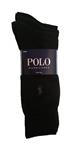 Polo Ralph Lauren Mens Dress Socks, 3 Pair, 10-13, Black