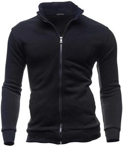 Men's Autumn Winter Leisure Sports Cardigan Zipper Sweatshirts Tops Jacket Coat 